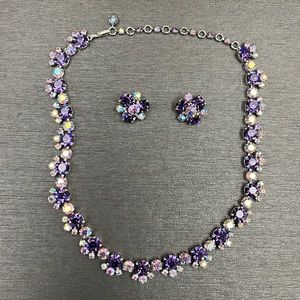 Fashion Crystal Necklace and Earring Set